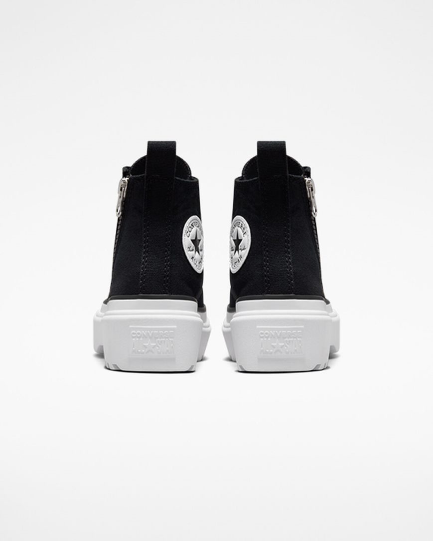 Girls' Converse Chuck Taylor All Star Lugged Lift Canvas High Top Platform Shoes Black / White | AU 8453CS